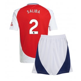 Arsenal William Saliba #2 Heimtrikot 2024-25 Kurzarm (+ kurze hosen)